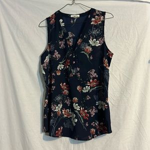 Maurice’s Navy Floral Sleeveless Tank Top